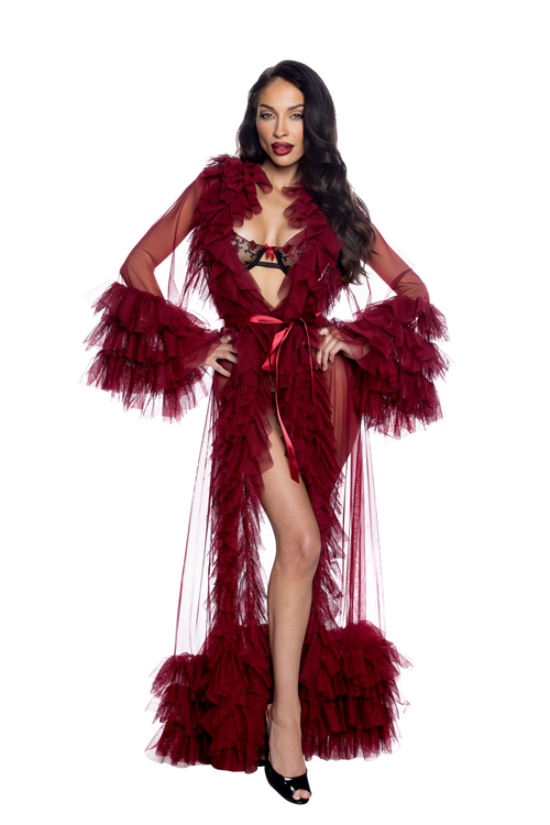 Merlot Voguish Luxury Glam Robe