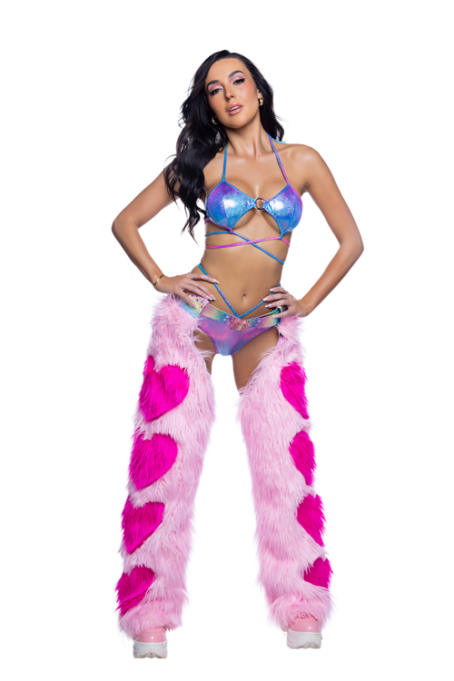Faux Fur Heart Chaps