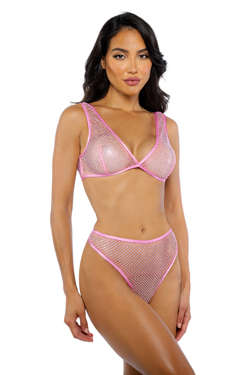Rhinestone Bralette Set