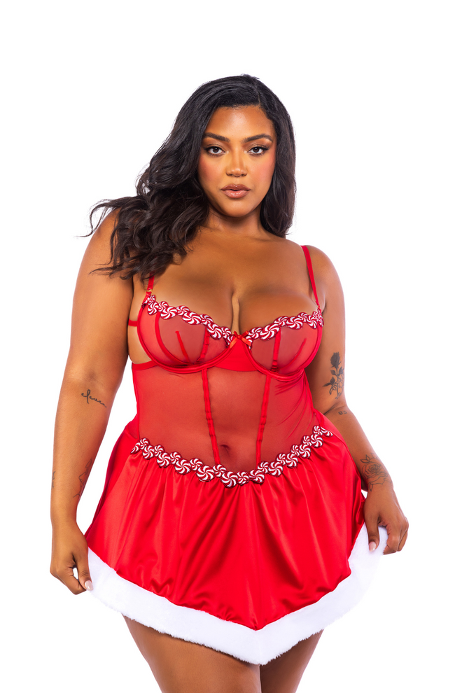 Peppermint Kiss Babydoll Plus