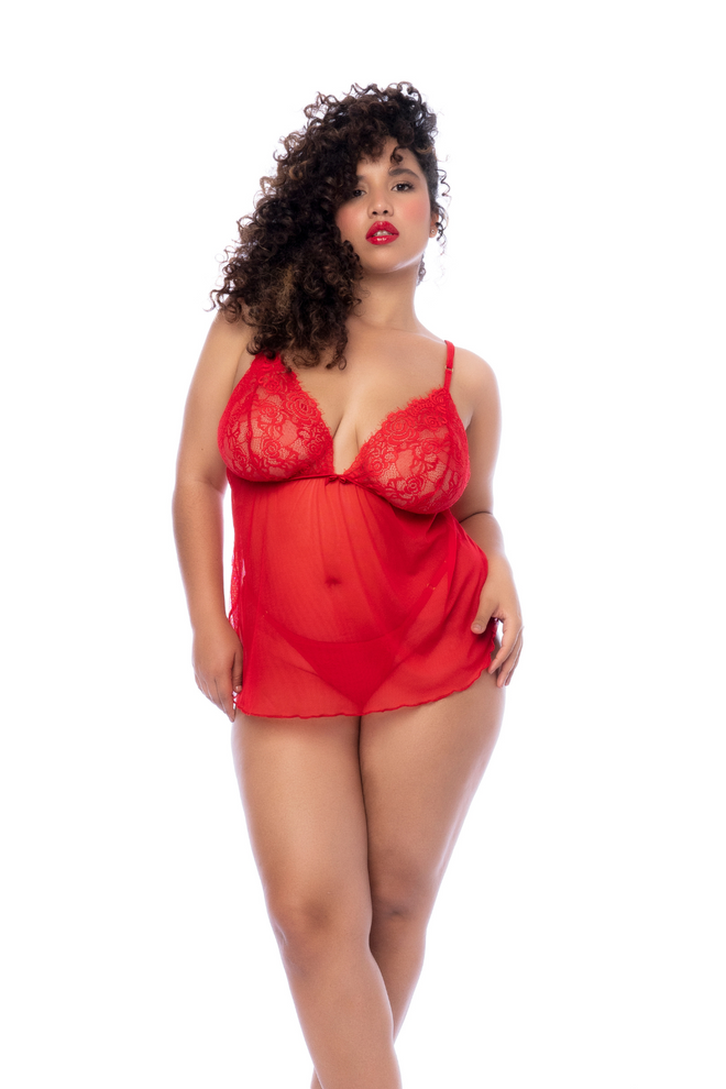 Heartbreaker Babydoll Set Plus