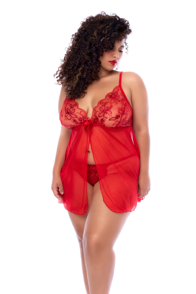 Scarlet Babydoll Set Plus