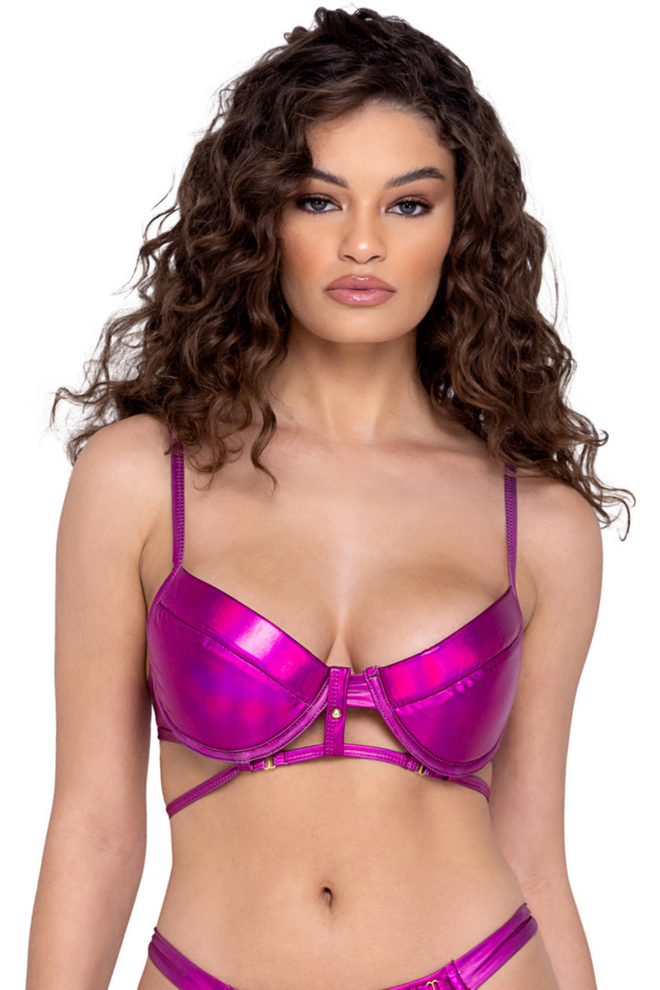 Padded Underwire Bra Top With Strap