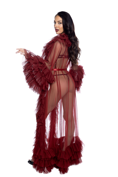 Merlot Voguish Luxury Glam Robe
