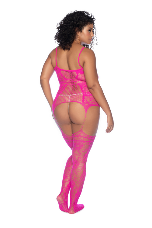 Aria Fishnet Body Stocking Plus