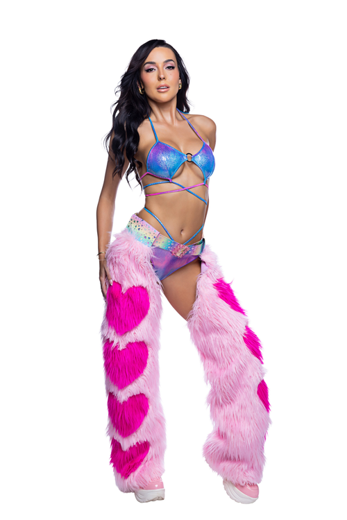 Faux Fur Heart Chaps