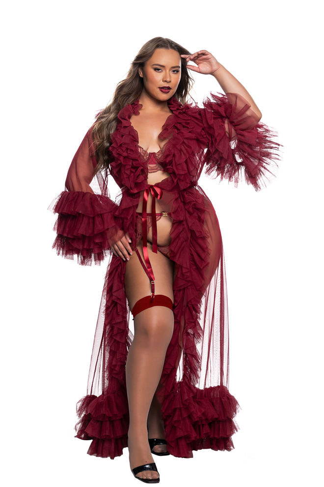 Merlot Voguish Luxury Glam Robe Plus