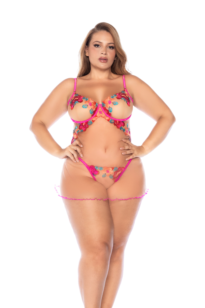 Seductive Garden Babydoll Set Plus