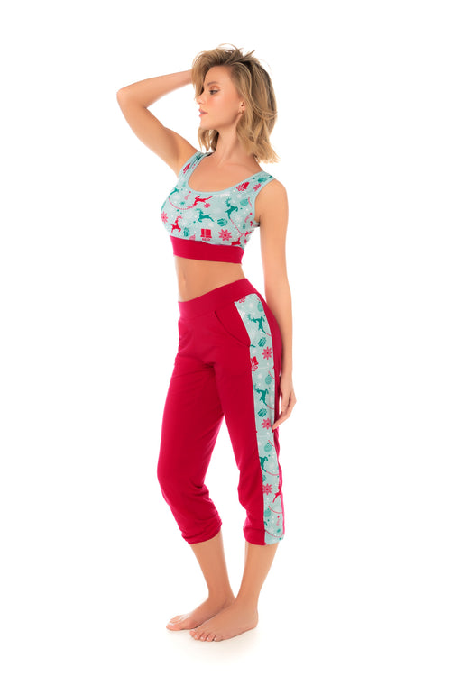 Two-Piece Holiday Pajama Set