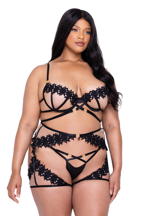 Ebony Rose 3-Piece Chaps Set