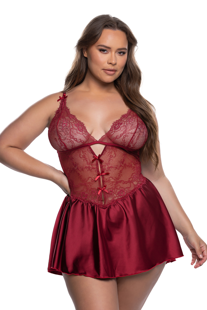 Paradise Dream Babydoll 2-Piece Set Plus
